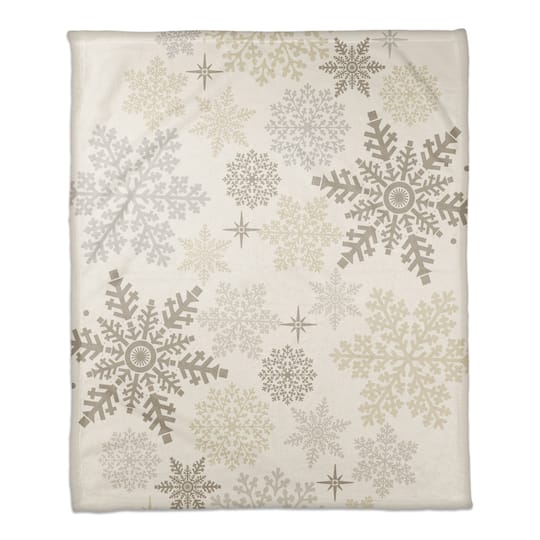 Snowflake Pattern 50x60 Coral Fleece Blanket